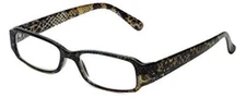 Corinne McCormack Desinger Reading Glasses Libby in Gold Snake Skin