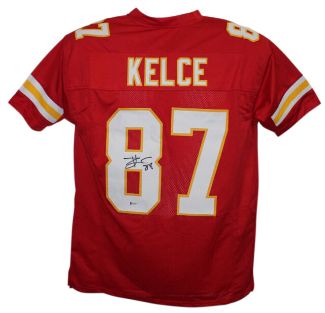 Travis Kelce Autographed/Signed Kansas City Chiefs Red XL Jersey BAS 22489 Travis Kelce Autographed/Signed Kansas City Chiefs Red XL Jersey BAS 22489