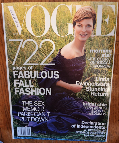 Vogue Magazine September 2001 Linda Evangelista by Steven Meisel