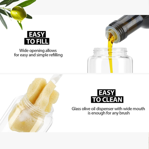 Soy Sauce Dispenser, 7Oz Non-Drip Spout Oil and Vinegar Dispenser with Auto Flip - Picture 3 of 12
