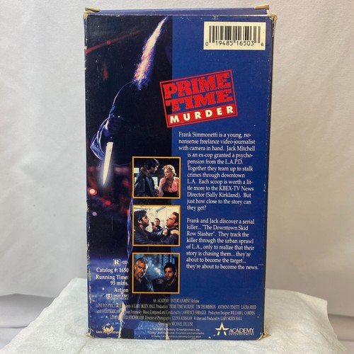 Prime Time Murder VHS - Starring Tim Thomerson - Picture 2 of 4