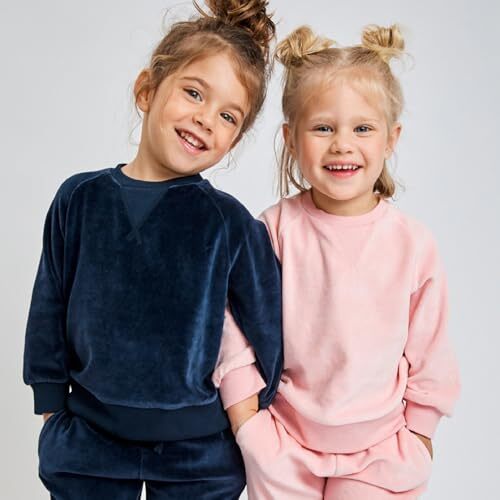  Velour Pullover Hoodie and Zip Front Sweatshirt and Jogger 7 Years Navy - Picture 3 of 6