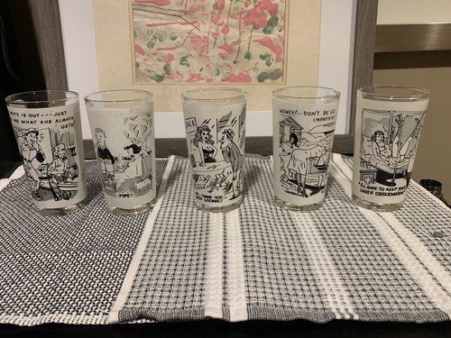 JUEGO DE 5 VASOS CÓMIC ARRIESGADOS PARA ADULTOS, 12 OZ. HIGH-BALL, DE STARLYTE - Imagen 1 de 10