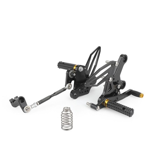 Rearsets Adjustable Foot Pegs Rest Fit For Kawasaki Ninja 250/400 2018-2022 Gold - Picture 11 of 12