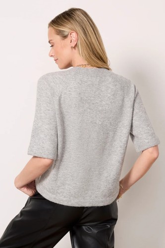 Evereve Women's Sami Pullover Sweater Elbow Sleeve Light Gray Medium M NWT - Picture 3 of 12
