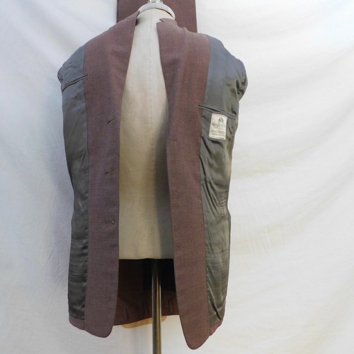 READ Vtg 50s Brown Atomic Fleck Hollywood Rockabilly Suit Drop Loop Pants Jacket - Picture 9 of 22