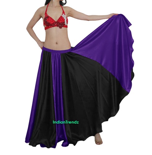 Satin Flamenco Röcke Mix Farbe 360 Vollkreis Gypsy 12 Yard Bauchtanz Jupe - Bild 2 von 38