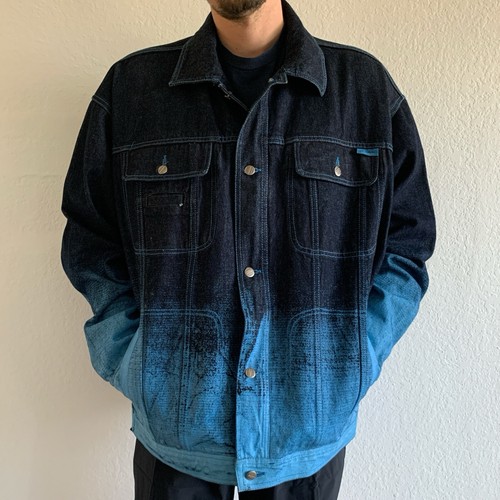 Vintage 90’s FUBU Collection Limited Edition Painted Denim Jacket Size XL