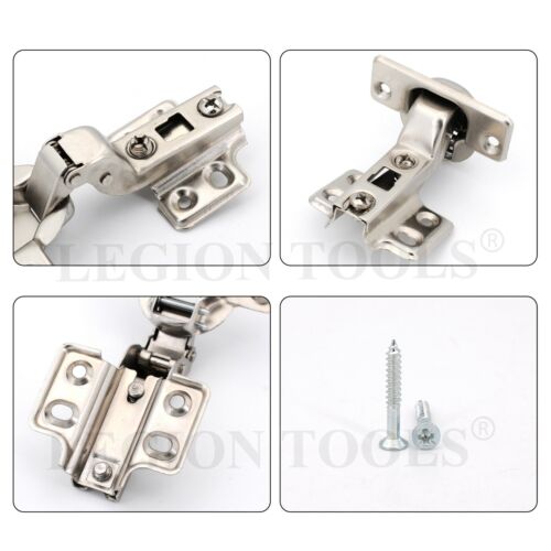 Door Hinge Cabinet Cupboard Hinges Half Overlay Hinges Wardrobe - Picture 4 of 5