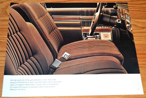 1984 CADILLAC DE VILLE INTERIOR ORIGINAL DEALER ADVERTISEMENT PRINT AD DEVILLE