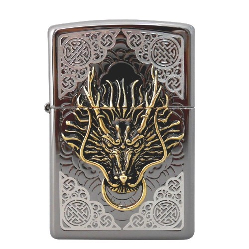 Zippo Dragon Guard BRN Lighter Genuine Org Packing 6 Flints set Free GIFT - Picture 3 of 13