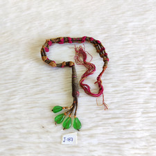 Antik Handgefertigt Bekleidet Tribal Rosenkranz Schmuck Dekorativ Alt Sammler