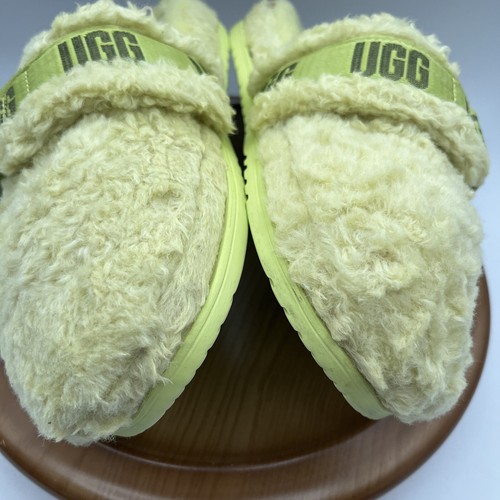 UGG Fluff It Slide Hausschuhe Pantoletten Lammfell Herren Größe 9 1118150 - Limettengrün - Bild 12 von 18