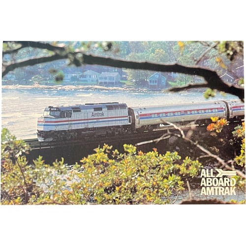 Vintage Postcard, locomotive, Amtrak, New York - Boston shoreline - Picture 1 of 3
