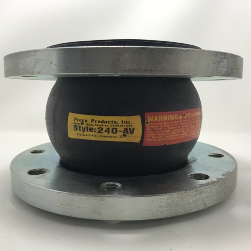 New Proco Rubber Expansion Joint 5 x 6 240-AV/NN SGL Sphere Neoprene EJ - Picture 1 of 5