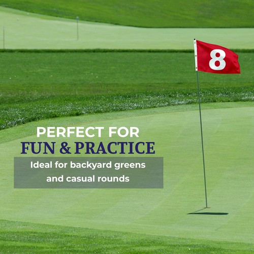 14"x20" Number Golf Flags 1-9 with Brass Grommets, 200D Putting Green Flags - Imagen 52 de 64