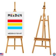 Large Adjustable Beech Wood Artist Easel for Canvas up to 48" with Brush Holder