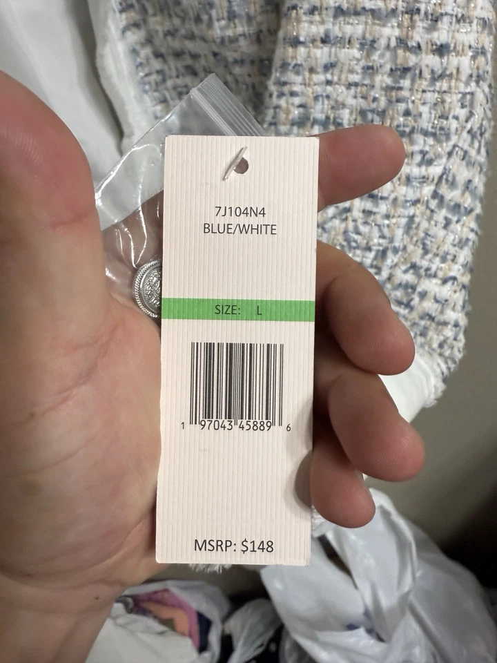 Chaqueta blanca Nanette Lenore para mujer talla grande precio de venta sugerido por el fabricante 148 USD Foto 4 de 4