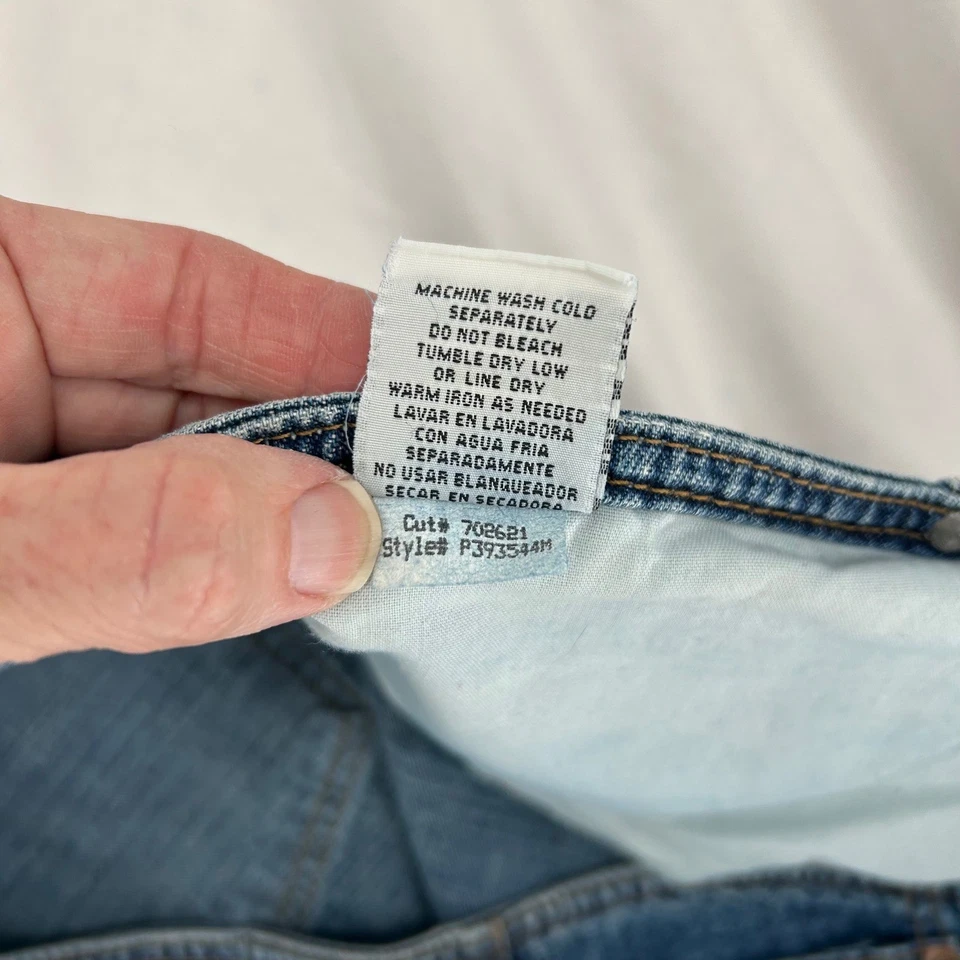 Falda vaquera años 90 tiro alto recta hasta la rodilla falda vaquera 22W Y2K ambiente vintage Foto 4 de 4