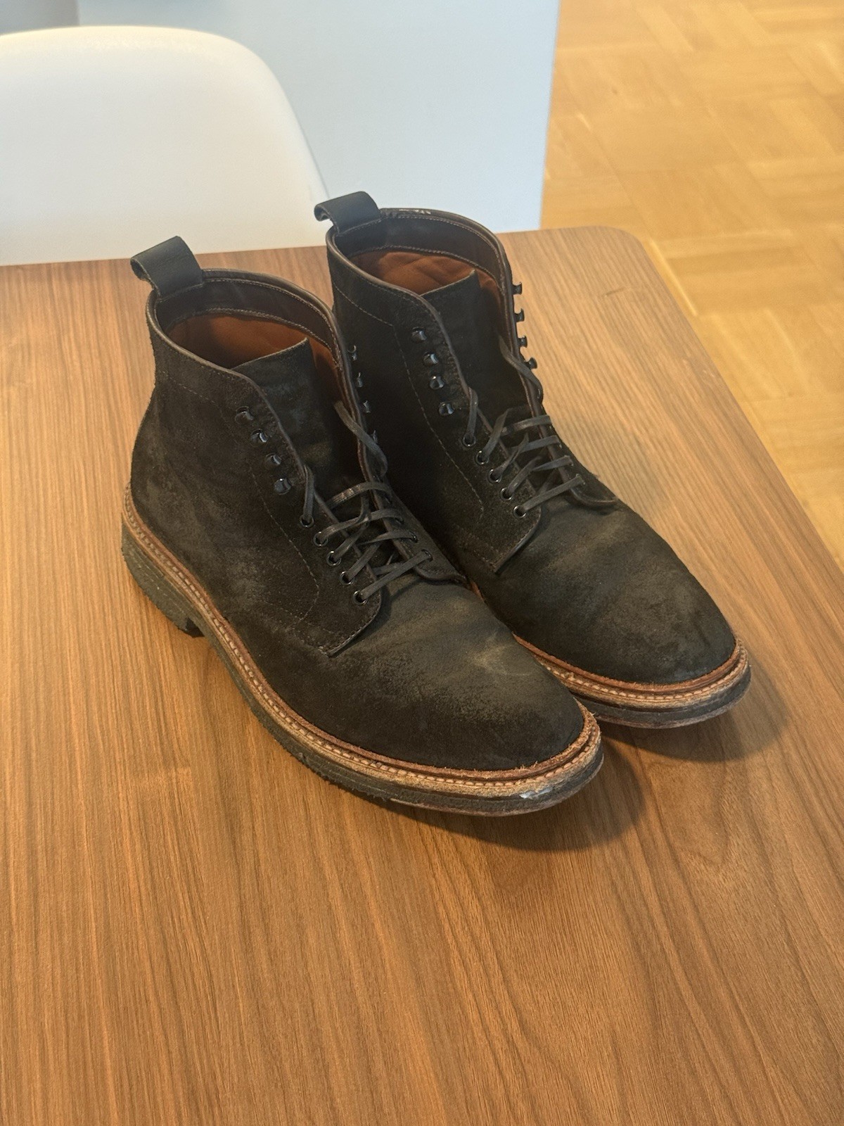 Alden D6839H Earth Reverse Chamois Plain Toe Boot