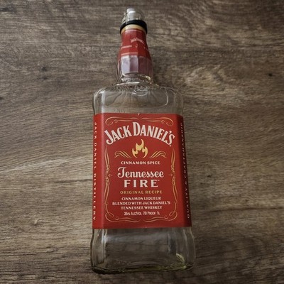 Jack Daniels Cinnamon Spice Tennessee Fire 1L Empty Bottle No Cap