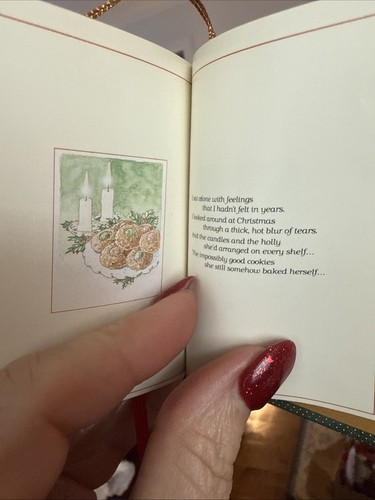 VINTAGE 1982 A CUP OF CHRISTMAS TEA MINIATURE MINI BOOK ORNAMENT HONG KONG - Bild 7 von 8