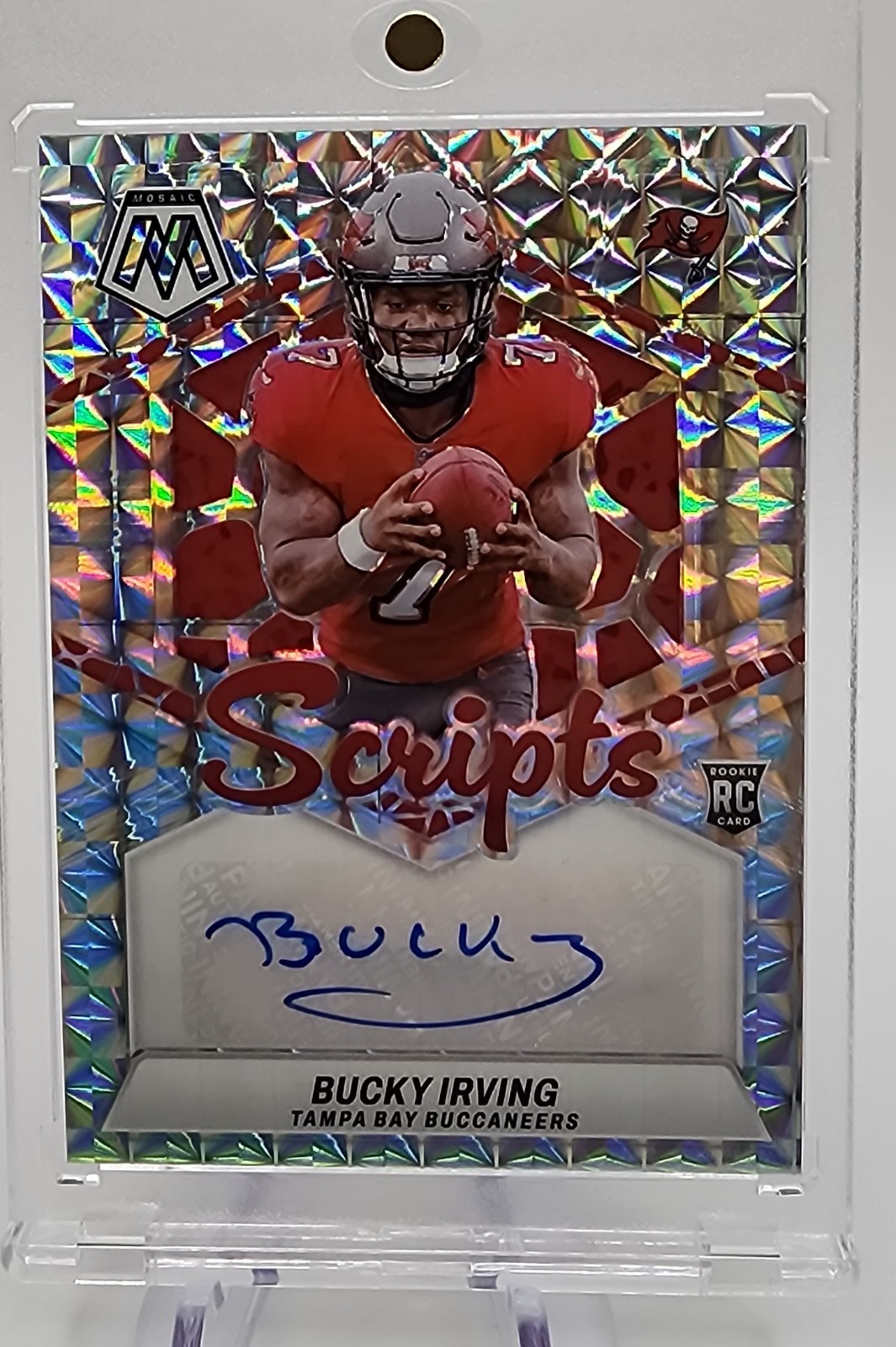 🔥 BUCKY IRVING 2024 Panini Mosaic Rookie Scripts  #RS-BIG Red Wave AUTO 🔥