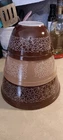 PYREX Woodland Brown Mixing Bowls 401 (750 Mil) 402 (1.5L) 403 (2.5L) Set