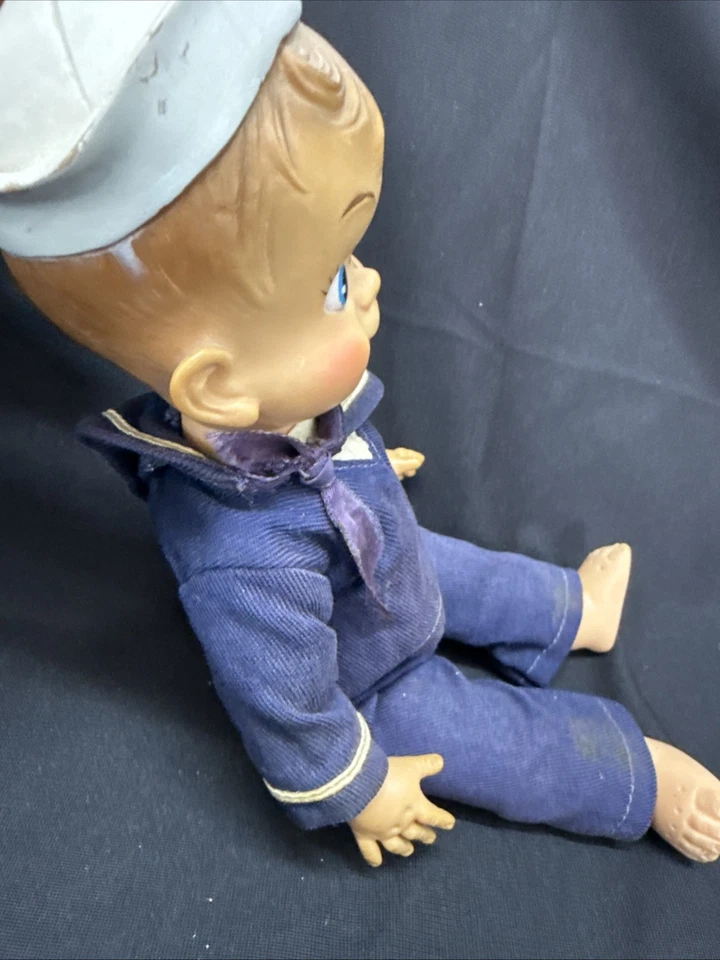 Muñeca Mickey Effanbee vintage de los años 50 American Boy Navy Seaman Sailor coleccionable Foto 4 de 4