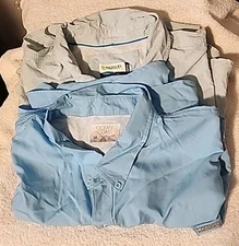 Lot Of 2 Vented Fishing Shirts Mens Sz 3XL Short Sleeve Magellan Ocean Coast