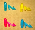 VINTAGE BARBIE FOR  MOD CLOTHES FASHION YELLOW PINK BLUE  PILGRIMS SHOES LOT OLD