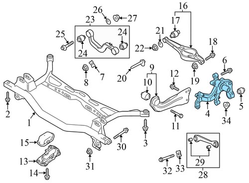 2013-2022 VW PASSAT B8 - REAR LEFT Spindle Knuckle W/ Wheel Bearing 5C0505435B - Picture 4 of 6