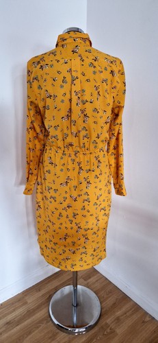 Ralph Lauren gelbes Kleid Gr. UK 12 US 8 geblümt Langarm Hemd Taschen  - Bild 8 von 10