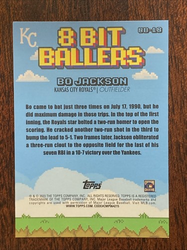 Bo Jackson 2023 Topps BL #8B-18 - Picture 2 of 2