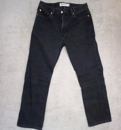 Levi's 505 Jeans Herren 34 x 32 Schwarz Regular Fit Straight 100% Baumwolle 08 - Bild 2 von 23