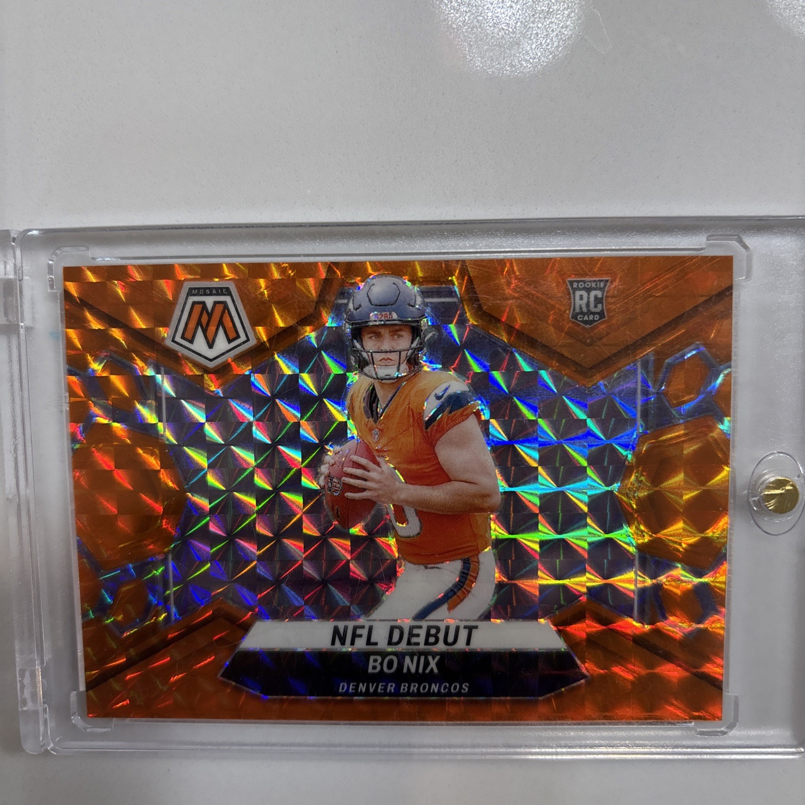 2024 Panini Mosaic Bo Nix #271 Orange RC /199