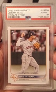 Jeremy Pena 2022 Topps Update Vintage Stock RC #US276 /99 PSA 10