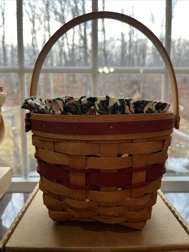 Longaberger Christmas Collection 1994 Jingle Bell Basket, Liner, protr, Tie On - Bild 6 von 18