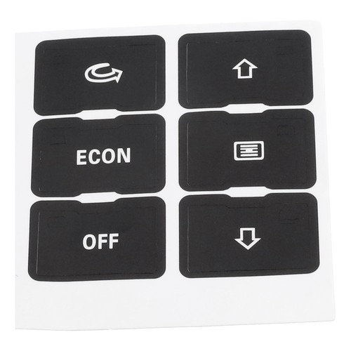 A/C Dash Button Decal Stickers Interior Protective Cover Replacement Black - Picture 10 of 12