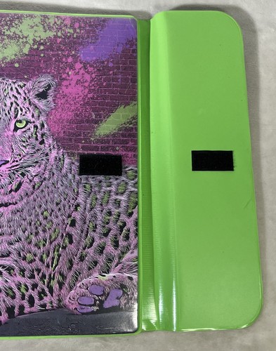 Mead Trapper Keeper 1” 3 Ring Binder Cheetah Leopard Boombox Retro Style READ - Picture 8 of 19