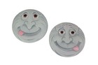 Set of 2 Silly Garden Gnome Cement Stepping Stones 10.25 Inch Diameter