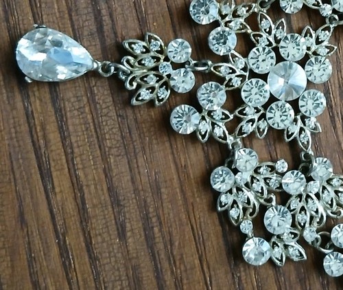 Ballgown Ready Retro Rhinestone Choker Necklace Vintage Regencycore - Picture 5 of 19