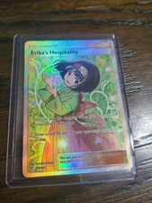 Pokemon SM Team Up #174/181 Erika's Hospitality Holo Foil Card Full Art English 