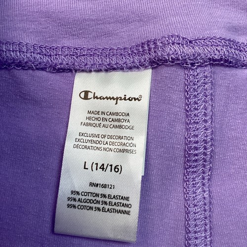 Champion Youth Girl's Flare Yoga Pant Cotton Blend, Purple, L 14/16 - Picture 5 of 6