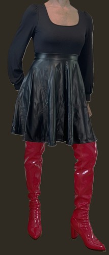 Neues sehr schönes sexy Leder Skater Kleid Gr. L 40/42 - Bild 7 von 11