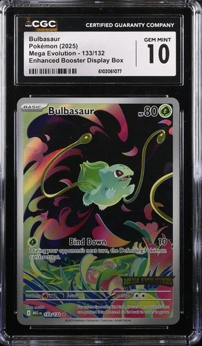 Bulbasaur 133/132 CGC 10 Gem Mint 2025 Stamped Promo Box Mega Evolution Pokemon