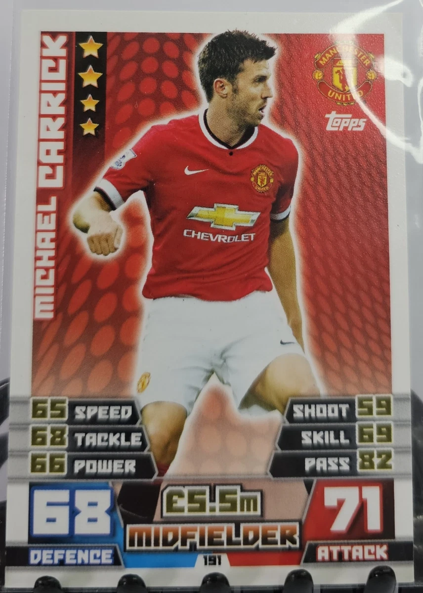 Carte Signée Michael Carrick – Manchester United 2014/15 – Officielle Et Certifiée