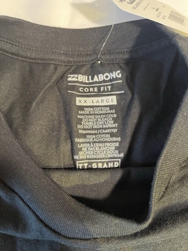 Billabong Core Flex XXL Black Shirt Burleigh Heads Australia Graphic NWT - Picture 2 of 6