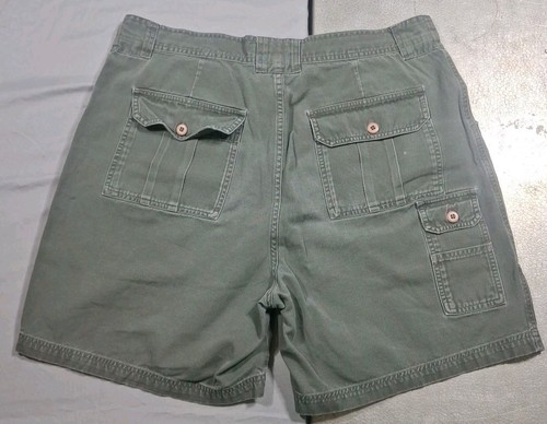 Cabelas Mens Cargo Shorts 36 Olive Green Cotton 7 Pockets Hiking Outdoor Camping - Picture 5 of 5