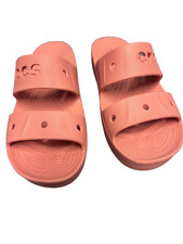 Crocs womens Baya Platform Slide Waterproof Sandal Pink Slip-On Size W8 logo